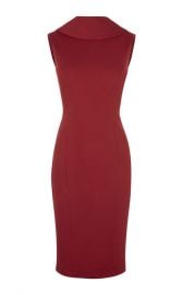 HIGH-NECK PENCIL DRESS at Karen Millen